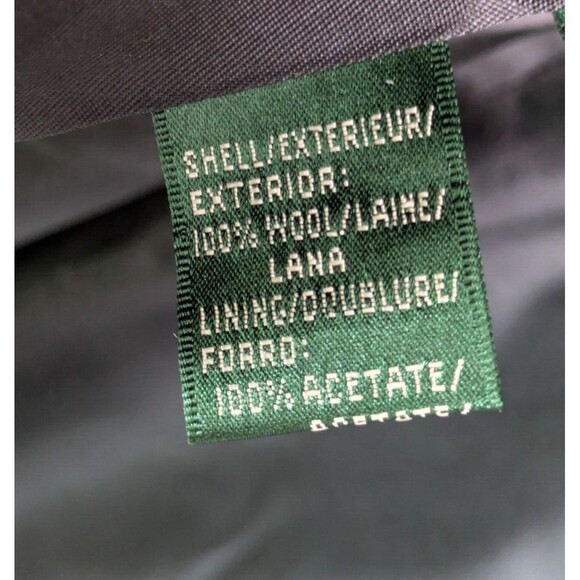 Lauren Ralph Lauren Womens 20W Wool Blazer Full Zip Brown Tweed Jacket VTG - Picture 10 of 12